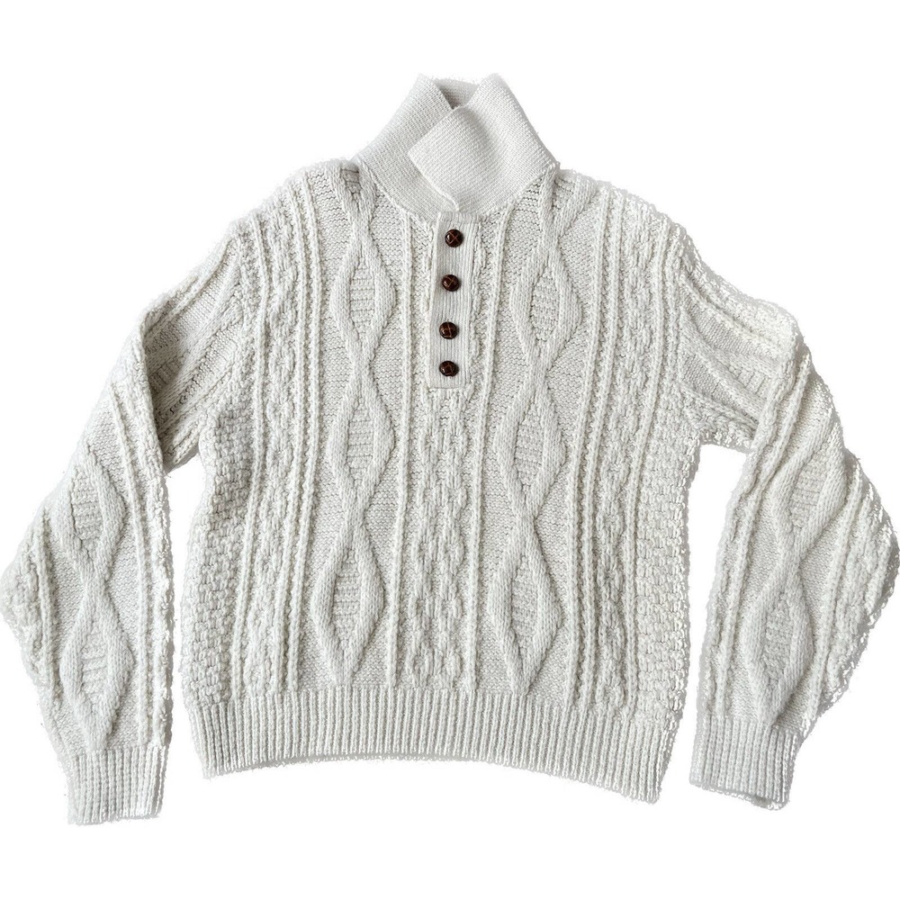 Vintage JC Penny Fishermans Knit Wintuk Orlon Acrylic Large Sweater VTG
